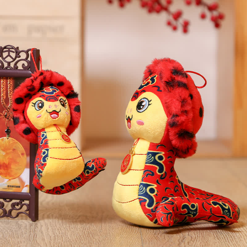 Niedliche Maskottchen Schlange Plüsch Spielzeug Ornament