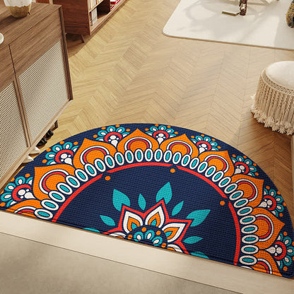 Halbrunde Anti-Rutsch-Bodenmatte im Retro-Stil