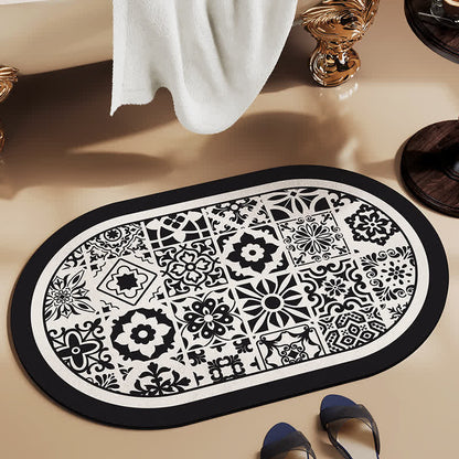 Schnelltrocknende elegante Vintage-Badematte