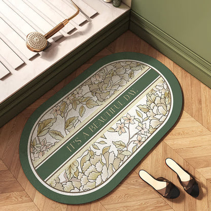 Anti-Rutsch-Badematte mit Vintage-Blumenmuster