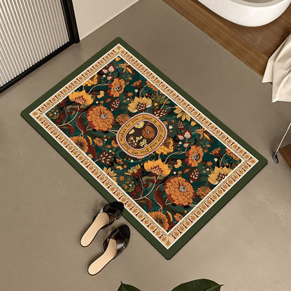 Diatom Mud Floral Anti-Rutsch-Bodenmatte mit Blumenmuster
