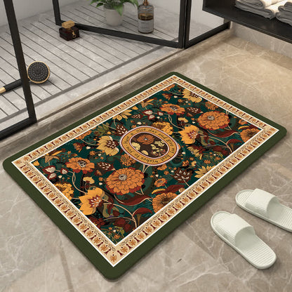 Diatom Mud Floral Anti-Rutsch-Bodenmatte mit Blumenmuster