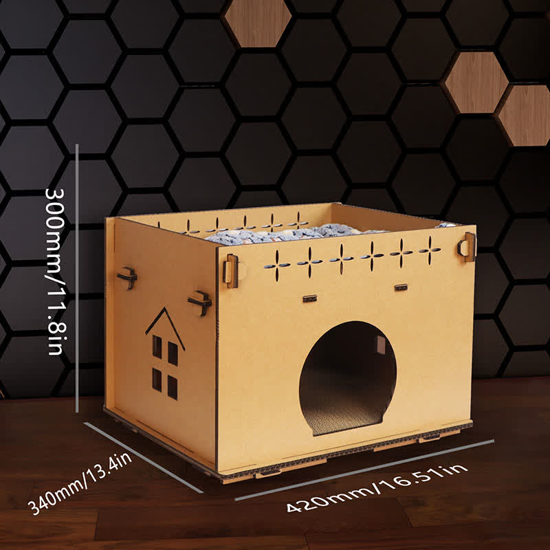 Wasserdichtes Haustierhaus aus Wellpappe