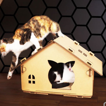 Wasserdichtes Haustierhaus aus Wellpappe