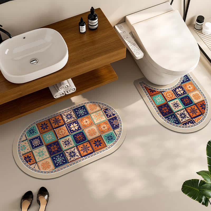 Vintage wasserabsorbierender Kieselalgen-Schlammbadteppich