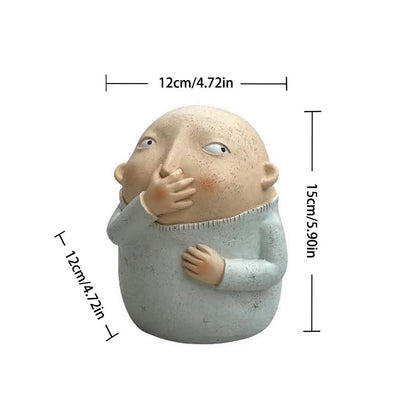 Statue aus Kunstharz mit kneifender Nase