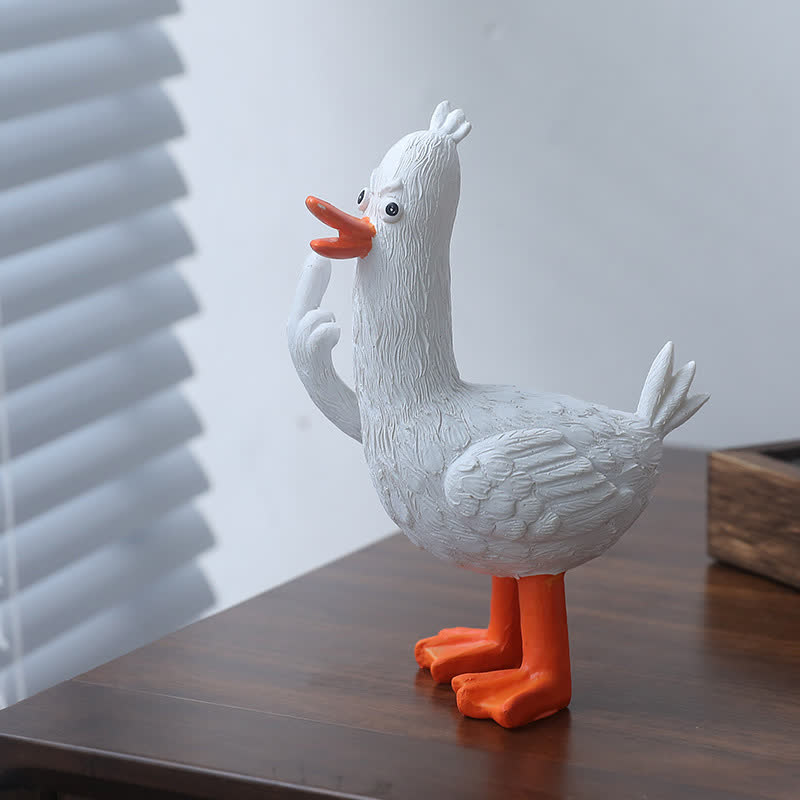 Lustiges Mittelfinger-Enten-Harz-Ornament