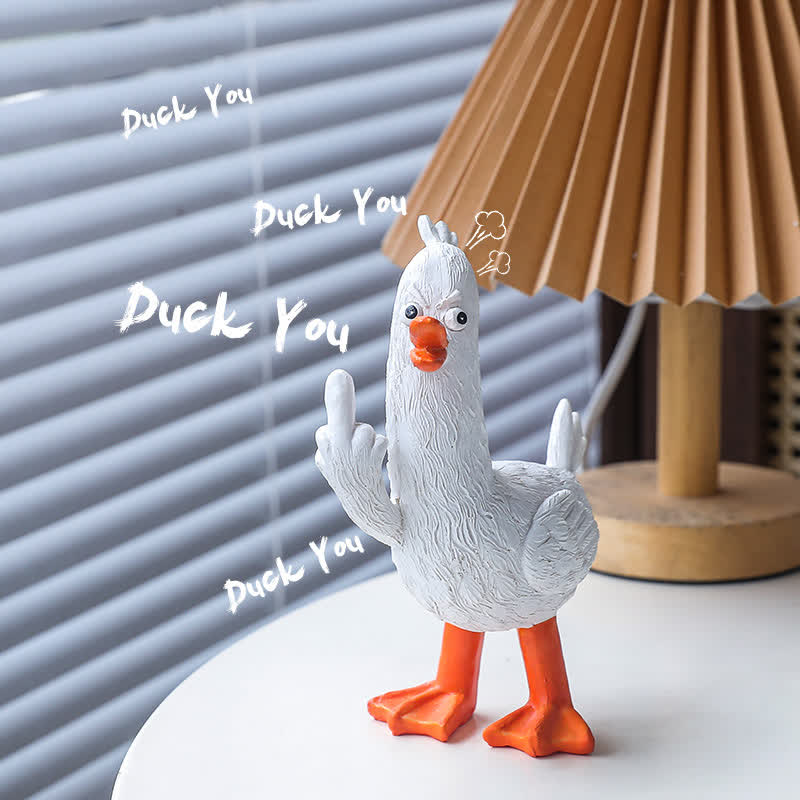Lustiges Mittelfinger-Enten-Harz-Ornament