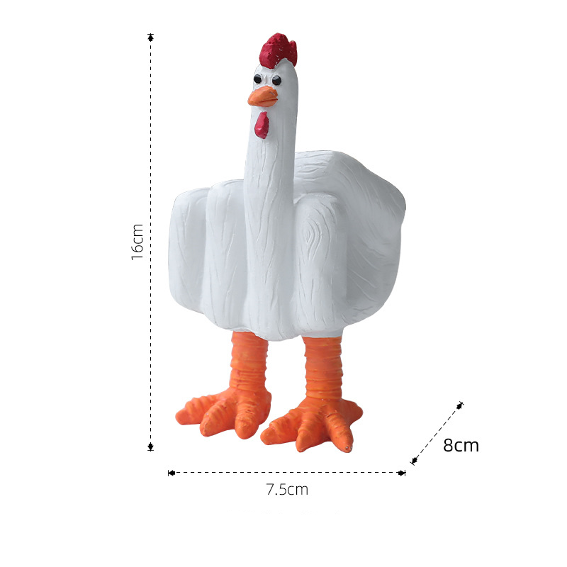 Lustiges Mittelfinger-Enten-Harz-Ornament