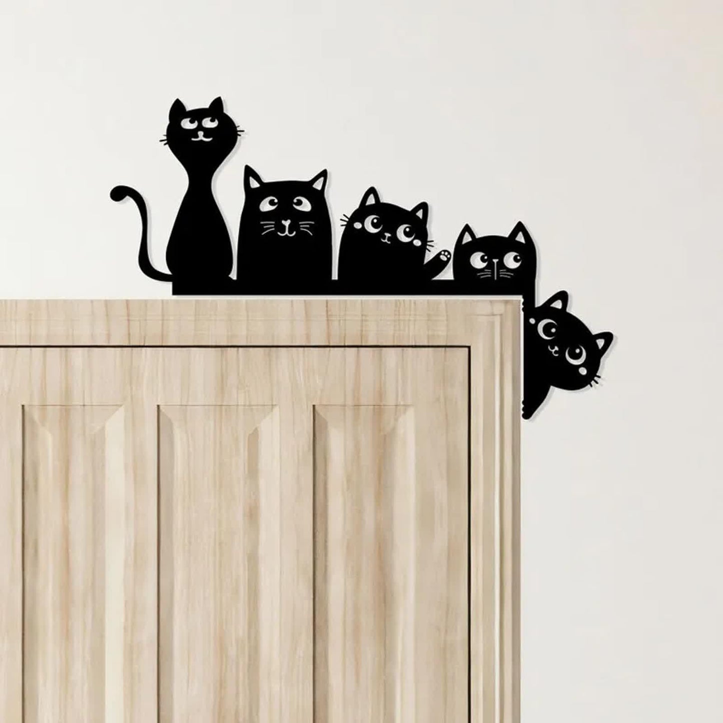 Türaufsatz aus Metall mit entzückender Katze als Heimdekor