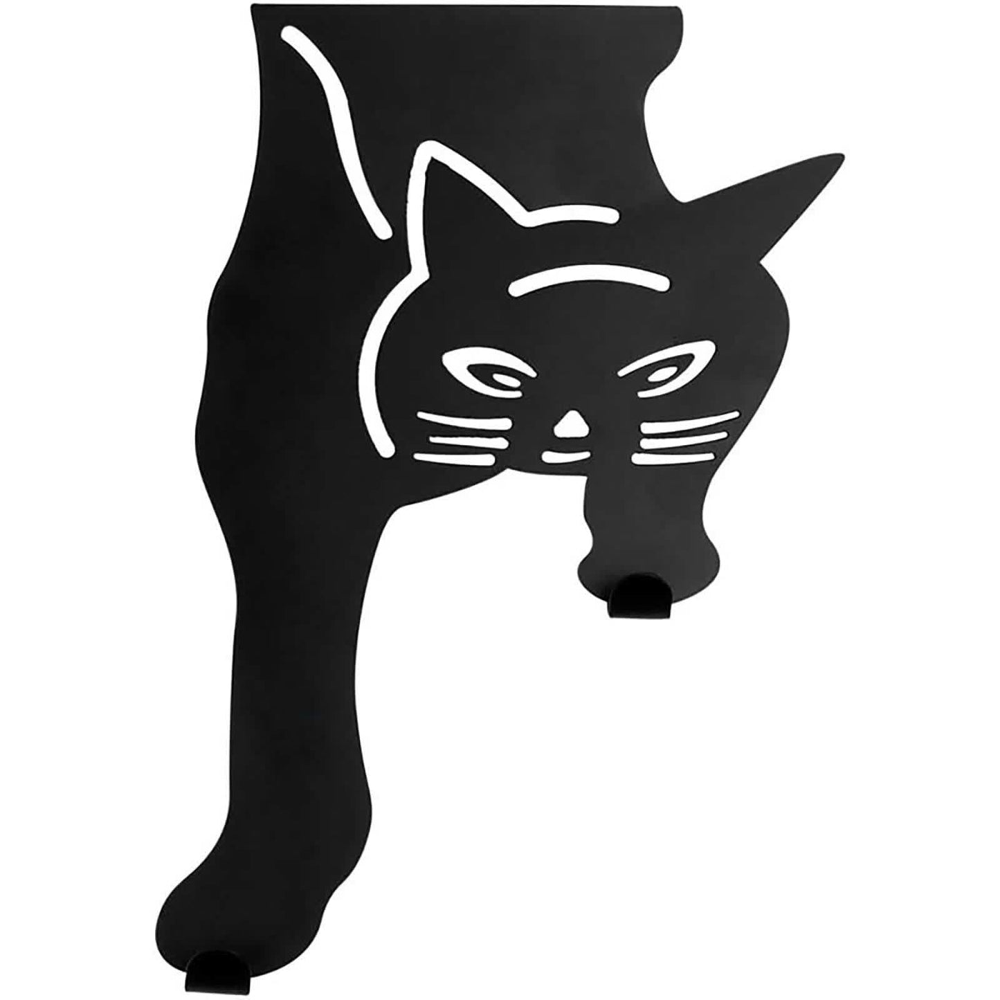Türhaken mit schwarzer Katze