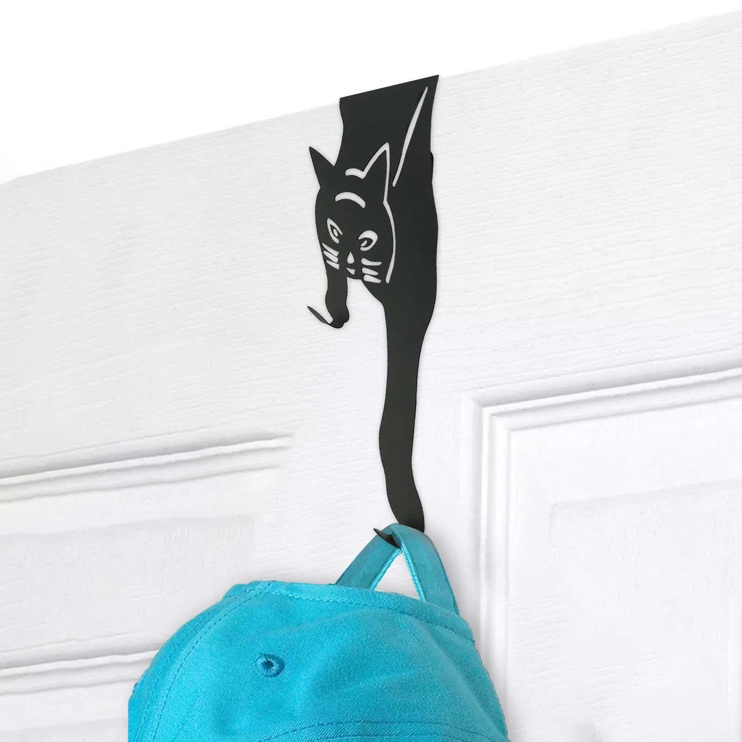 Türhaken mit schwarzer Katze