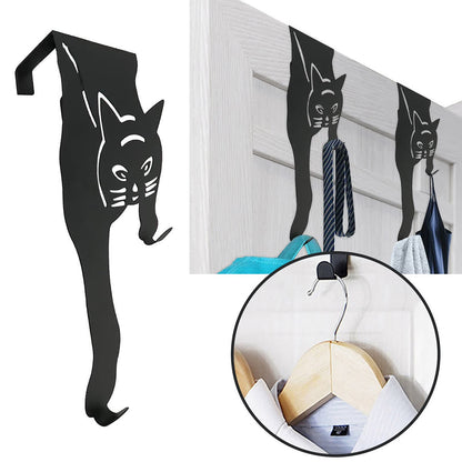 Türhaken mit schwarzer Katze