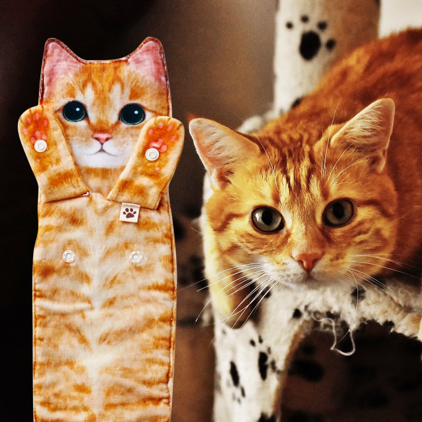 Handtuch mit Katzenmotiv zum Aufhängen für Küche und Bad