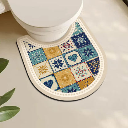 Vintage Diatomeenschlamm wasserabsorbierende Badematte
