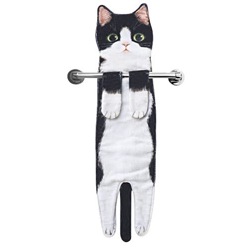 Handtuch mit Katzenmotiv zum Aufhängen für Küche und Bad