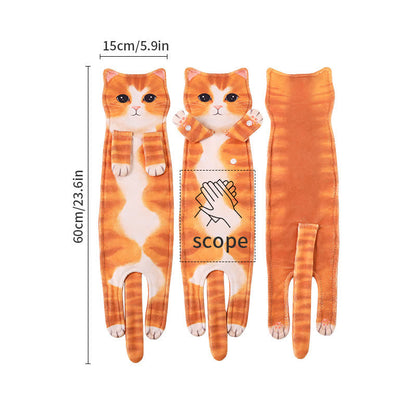Handtuch mit Katzenmotiv zum Aufhängen für Küche und Bad