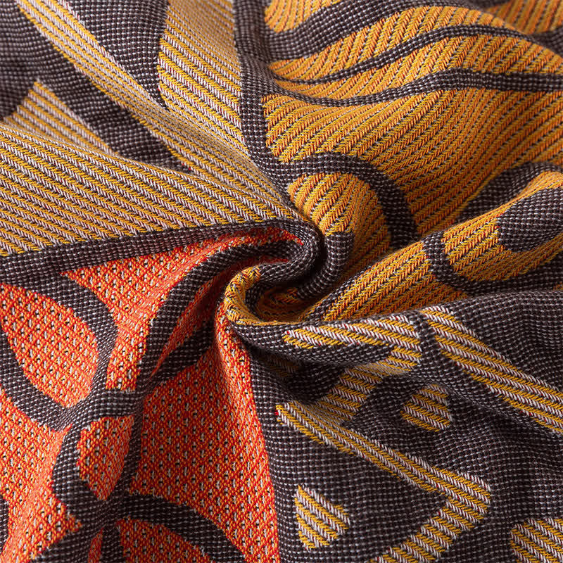 Wendedecke aus Baumwollgaze im Bohemian-Stil mit geometrischem Muster