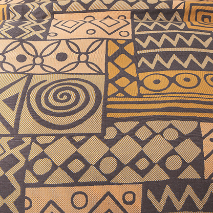 Wendesteppdecke aus Baumwollgaze im Bohemian-Stil mit geometrischem Muster