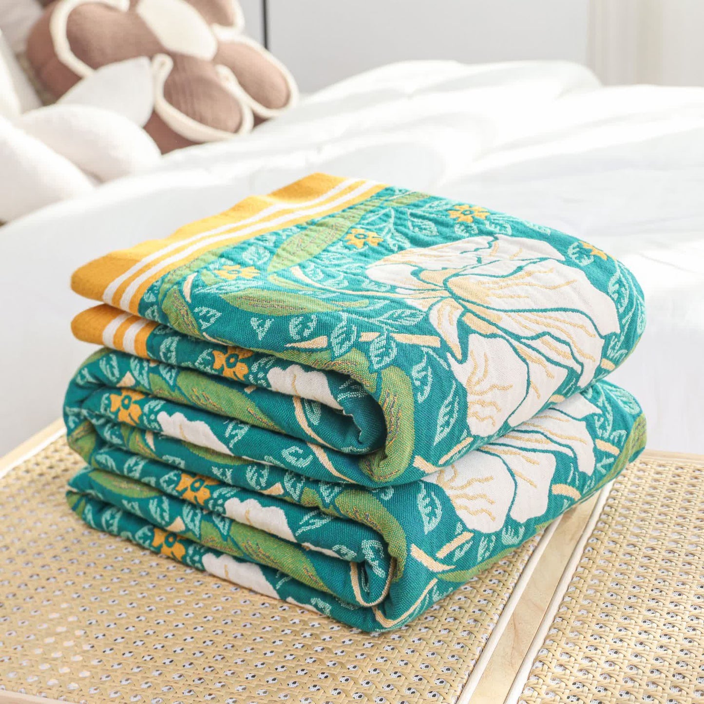 Elegante, weiche Steppdecke aus reiner Baumwolle