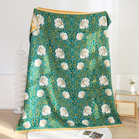 Elegante, weiche Decke aus reiner Baumwolle im pastoralen Stil