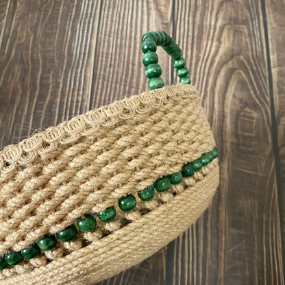 Handgemachter Tisch-Aufbewahrungskorb mit Sonnenblumenmotiv