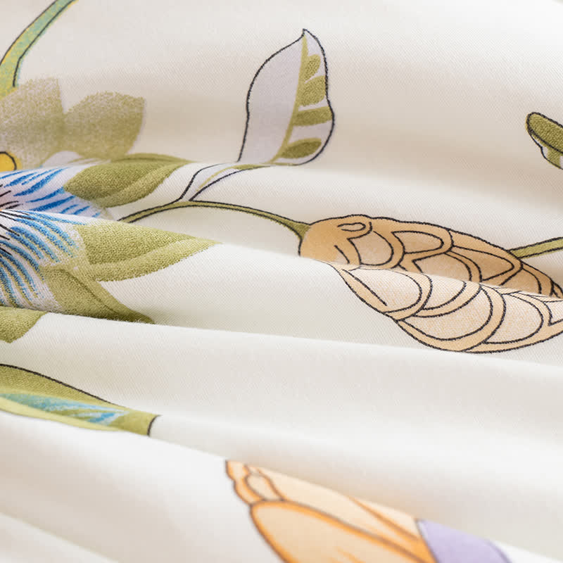 Tragbare Kissendecke mit Blumenmuster und Ärmeln