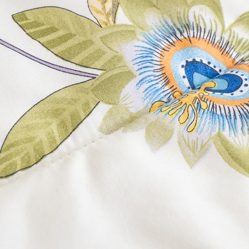 Tragbare Kissendecke mit Blumenmuster und Ärmeln