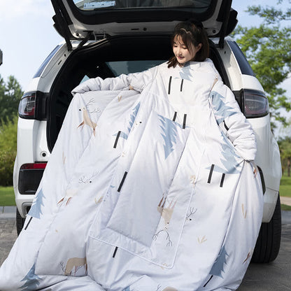 Funktionelle tragbare Kissendecke mit Ärmeln