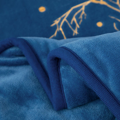 Tragbare Steppdecke mit einfarbigem Fleecekissen