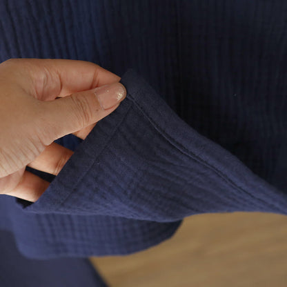 Neutrales Kimono-Pyjama-Set aus Baumwollgaze
