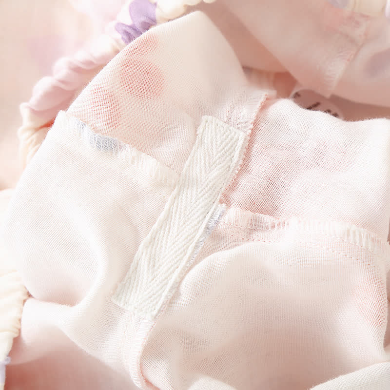 Loungewear-Set aus Baumwollgaze mit Blumenmuster
