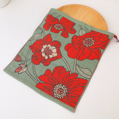 Weiches Küchentuch aus Baumwollgaze mit Blumenmuster
