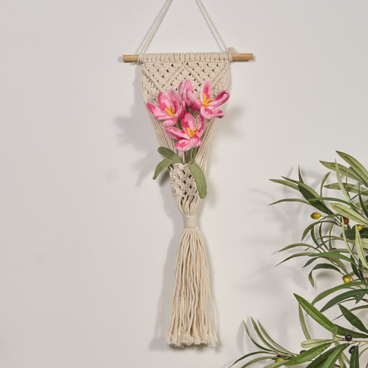 Handgewebtes Tulpenstrauß-Ornament