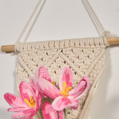 Handgewebtes Tulpenstrauß-Ornament