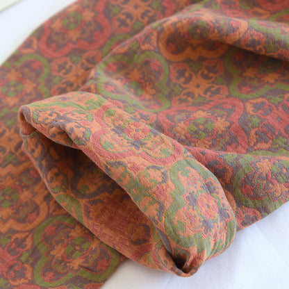 Loungewear-Set aus Baumwollgaze im Retro-Jacquard-Stil