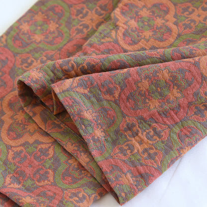 Loungewear-Set aus Baumwollgaze im Retro-Jacquard-Stil