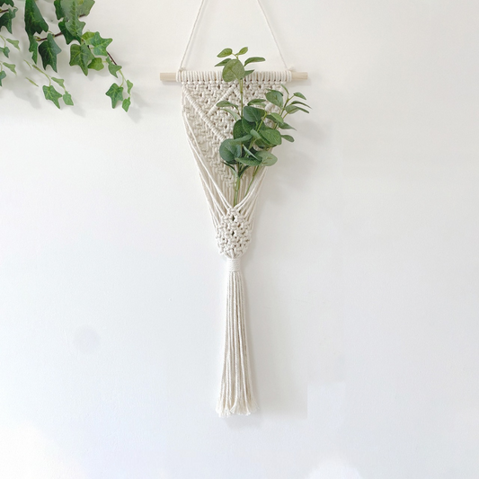 Handgewebter Wandteppich aus Baumwolle mit Blumenmotiv