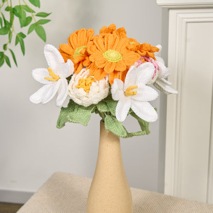Handgefertigtes Häkelblumen-Ornament (12 Stück)