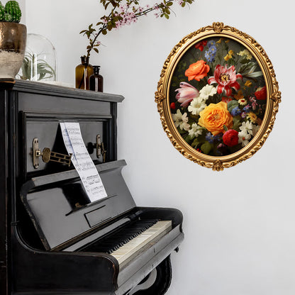 Selbstklebende Wandaufkleber „Vintage Blumen“