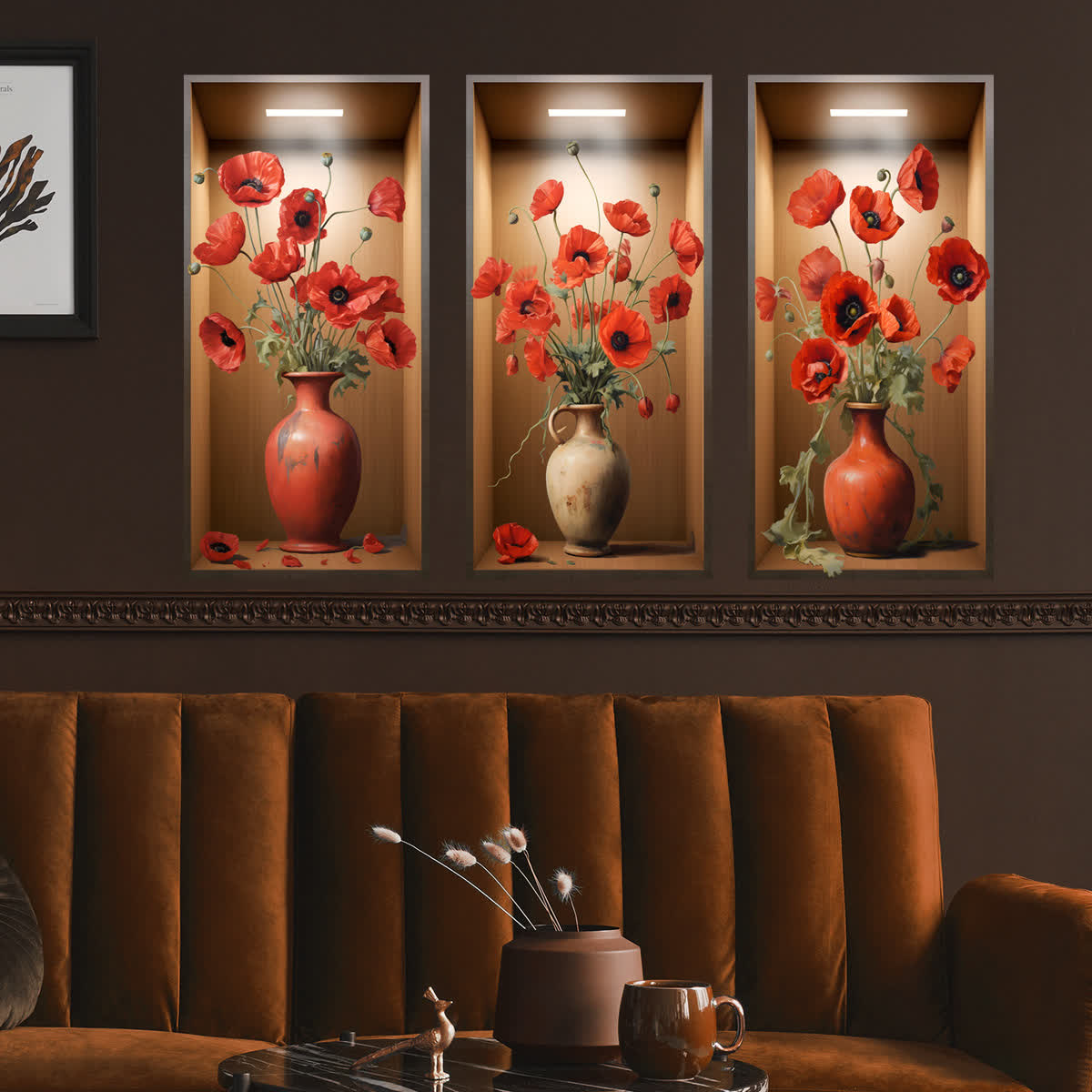 3D Blumen Wandaufkleber Hintergrunddekoration