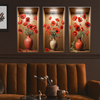 3D Blumen Wandaufkleber Hintergrunddekoration