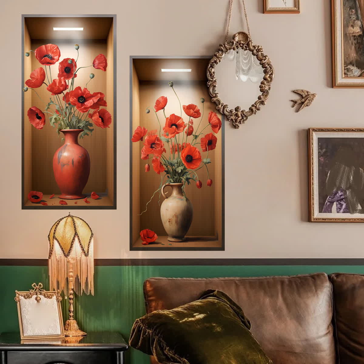 3D Blumen Wandaufkleber Hintergrunddekoration