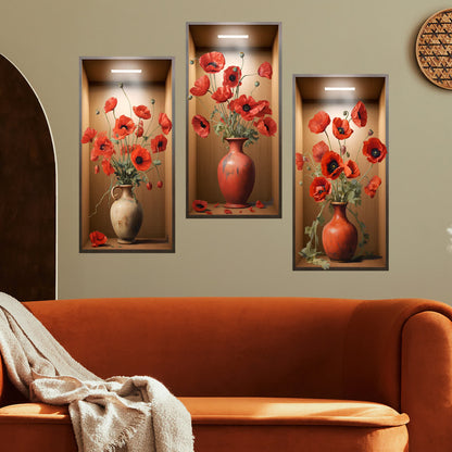 3D Blumen Wandaufkleber Hintergrunddekoration