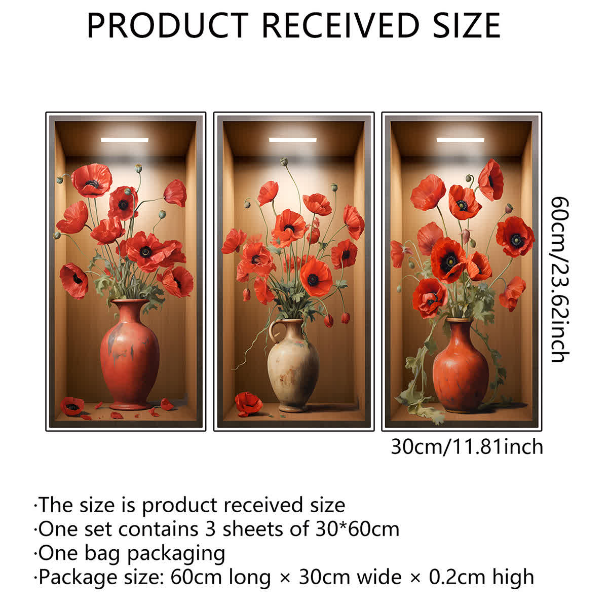 3D Blumen Wandaufkleber Hintergrunddekoration