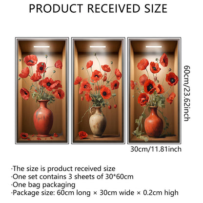 3D Blumen Wandaufkleber Hintergrunddekoration
