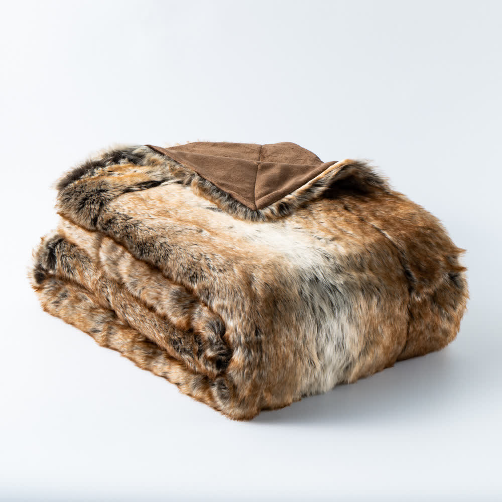 Winter Luxuriöse Kunstfell-Überwurfdecke