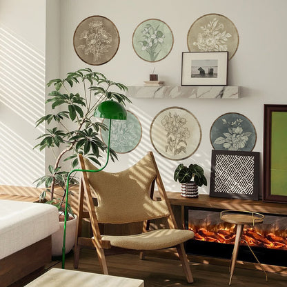Abnehmbare Wandaufkleber mit versteckter Klebefläche und Blumenmotiven
