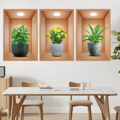 3D Botanische Wandaufkleber Hintergrunddekoration