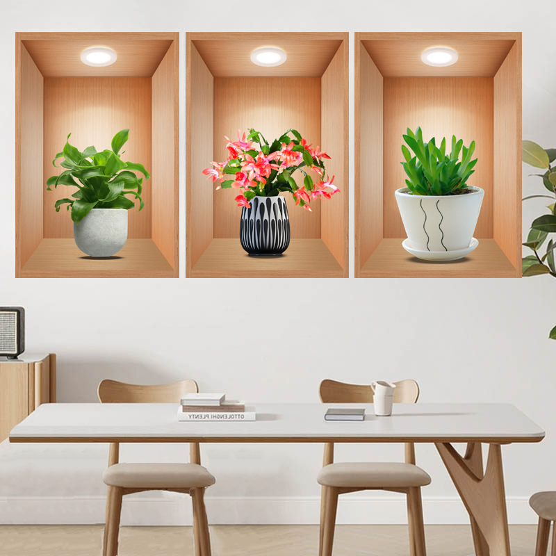 3D Botanische Wandaufkleber Hintergrunddekoration